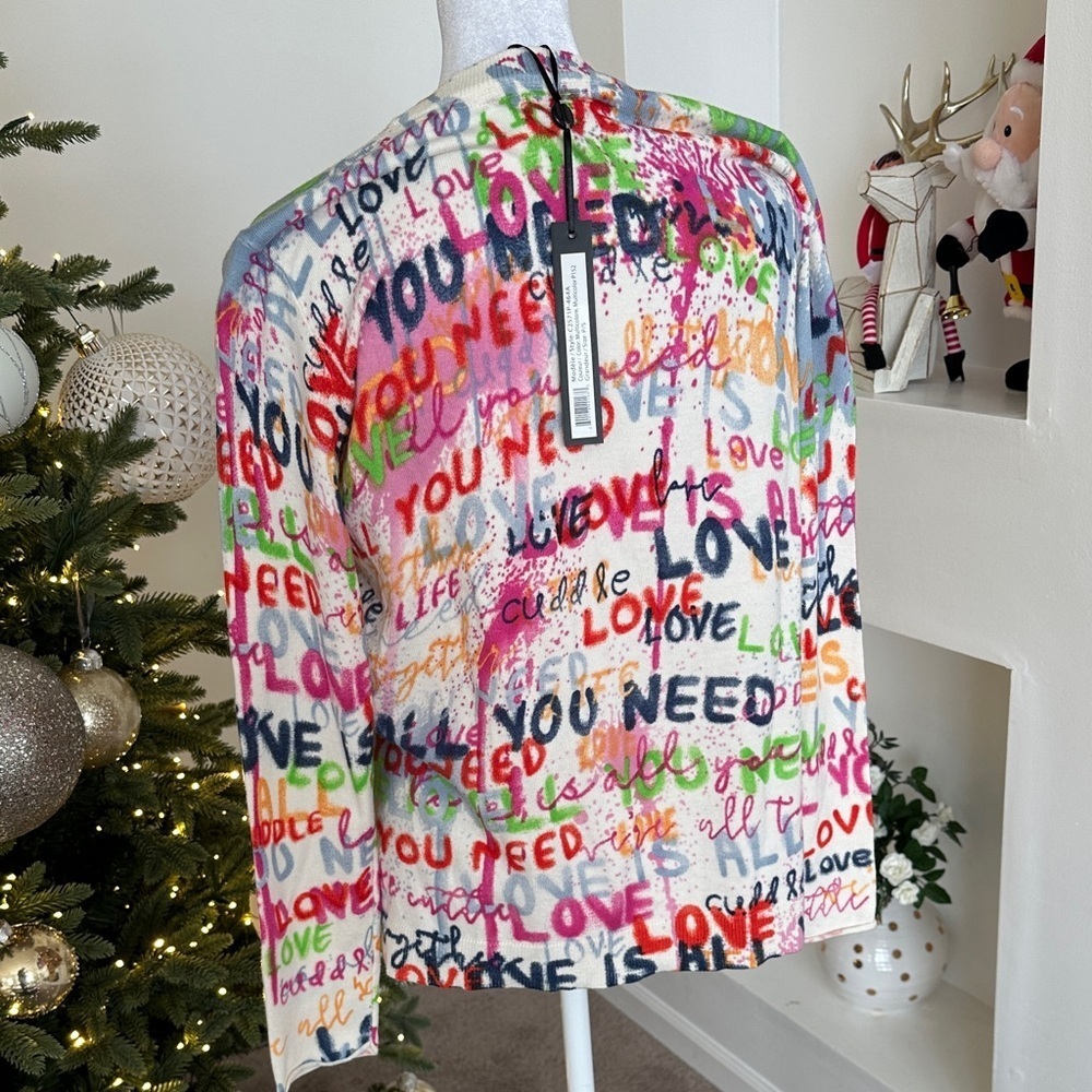 Charlies Multicolor Love Print Sweater - Picture 3 of 8